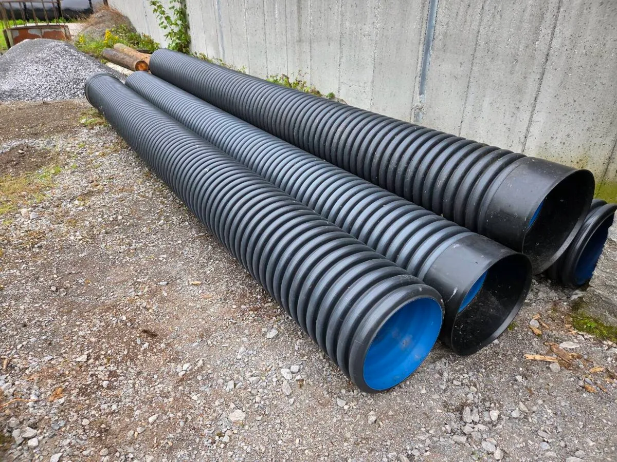 4 no. 6metre × 450mm unperforated Corri Pipes - Image 3