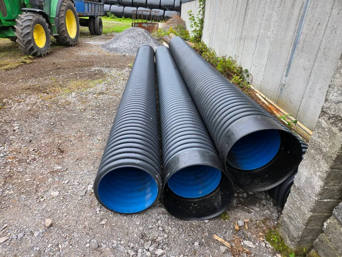 4 no. 6metre × 450mm unperforated Corri Pipes - Image 2