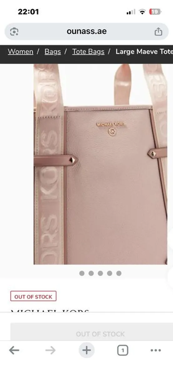 MK Michael Kors leather travel shopping bag rose colour pink - Image 3