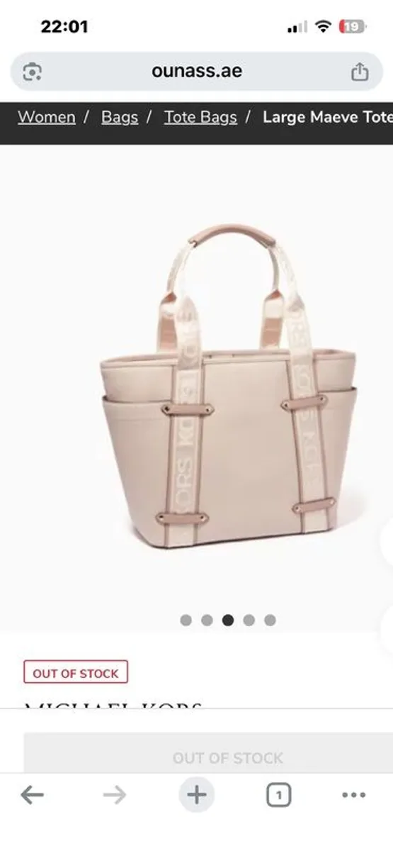 MK Michael Kors leather travel shopping bag rose colour pink - Image 4