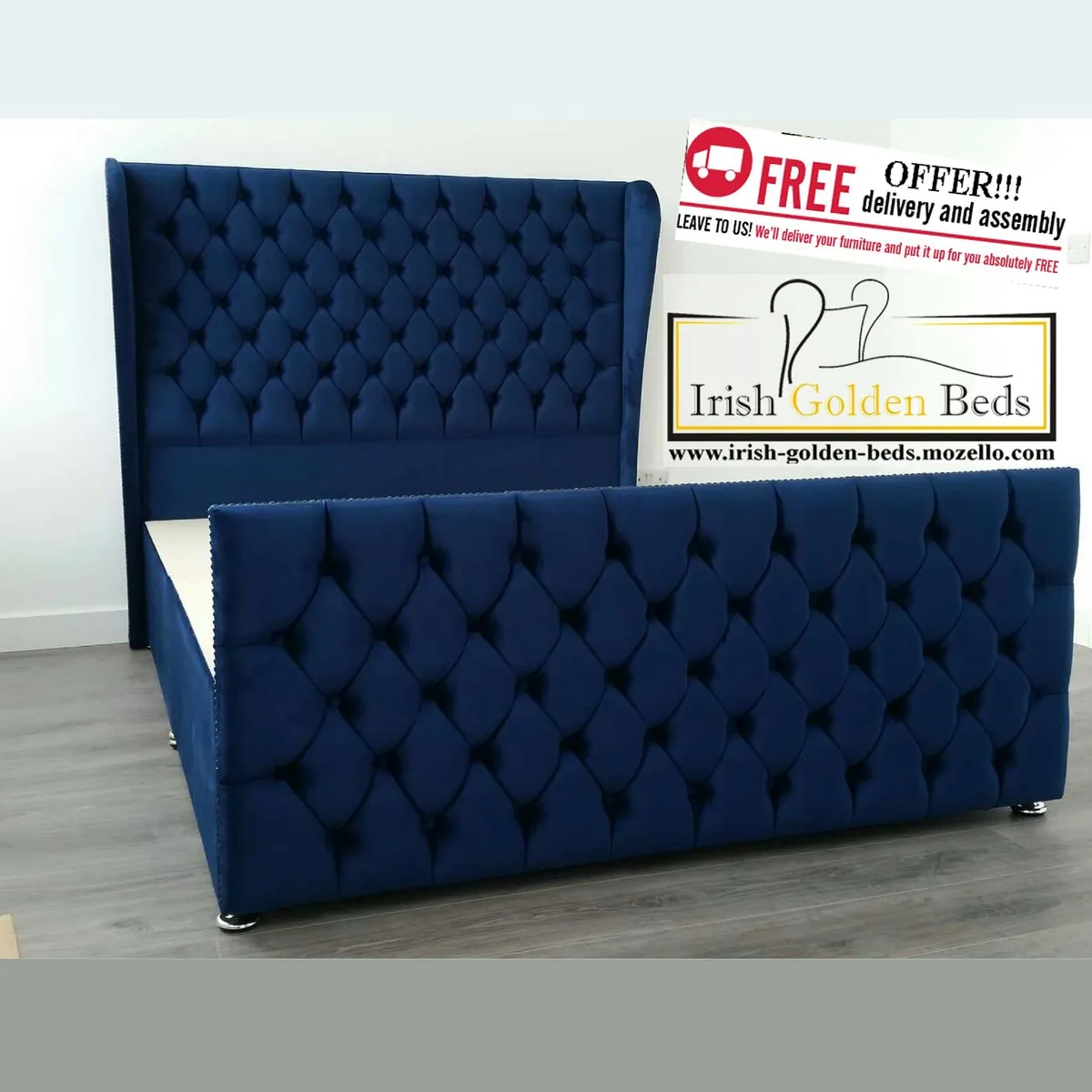 bed frame and headboard, free delivery - Image 1