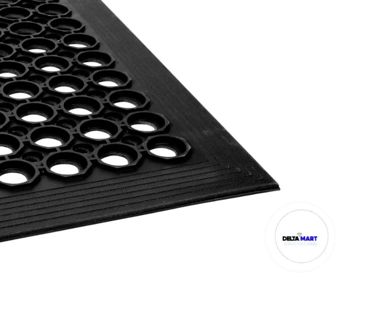 5ft x 3ft Industrial Rubber Mat – Heavy Duty Anti- - Image 2