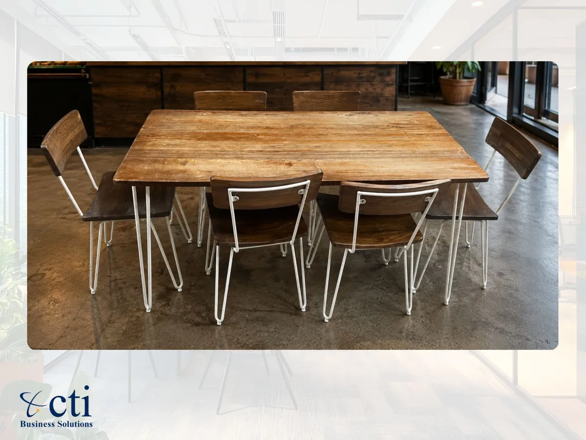 Rustic Canteen Tables & Chairs - Image 1