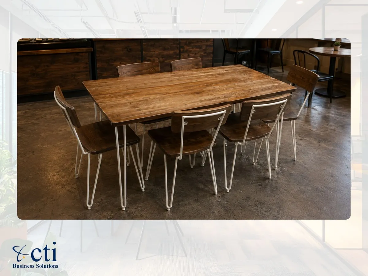Rustic Canteen Tables & Chairs - Image 2