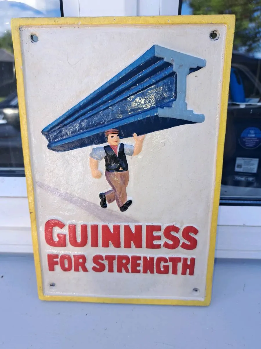 Guinness cast iron sign - Image 1