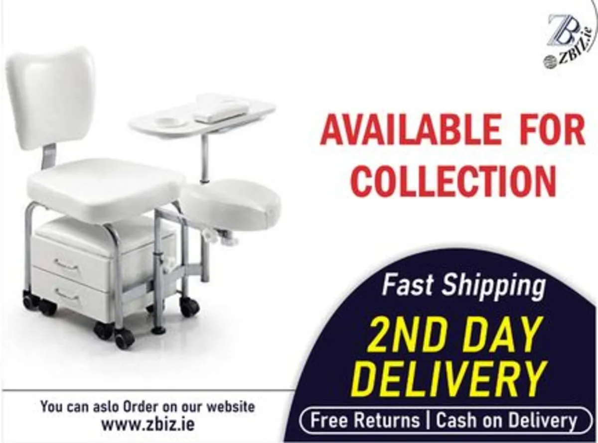 Manicure Pedicure Nail Station Chair Beauty Table - Image 1