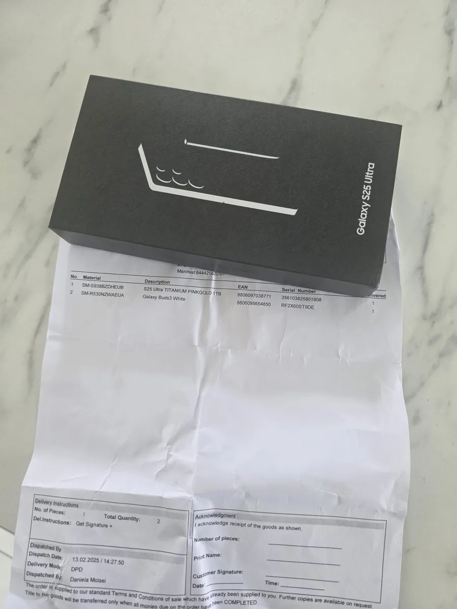 Samsung s25 ultra 1TB box and warranty - Image 4