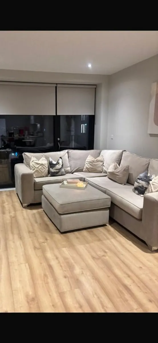 Sofa & footstool - Image 1