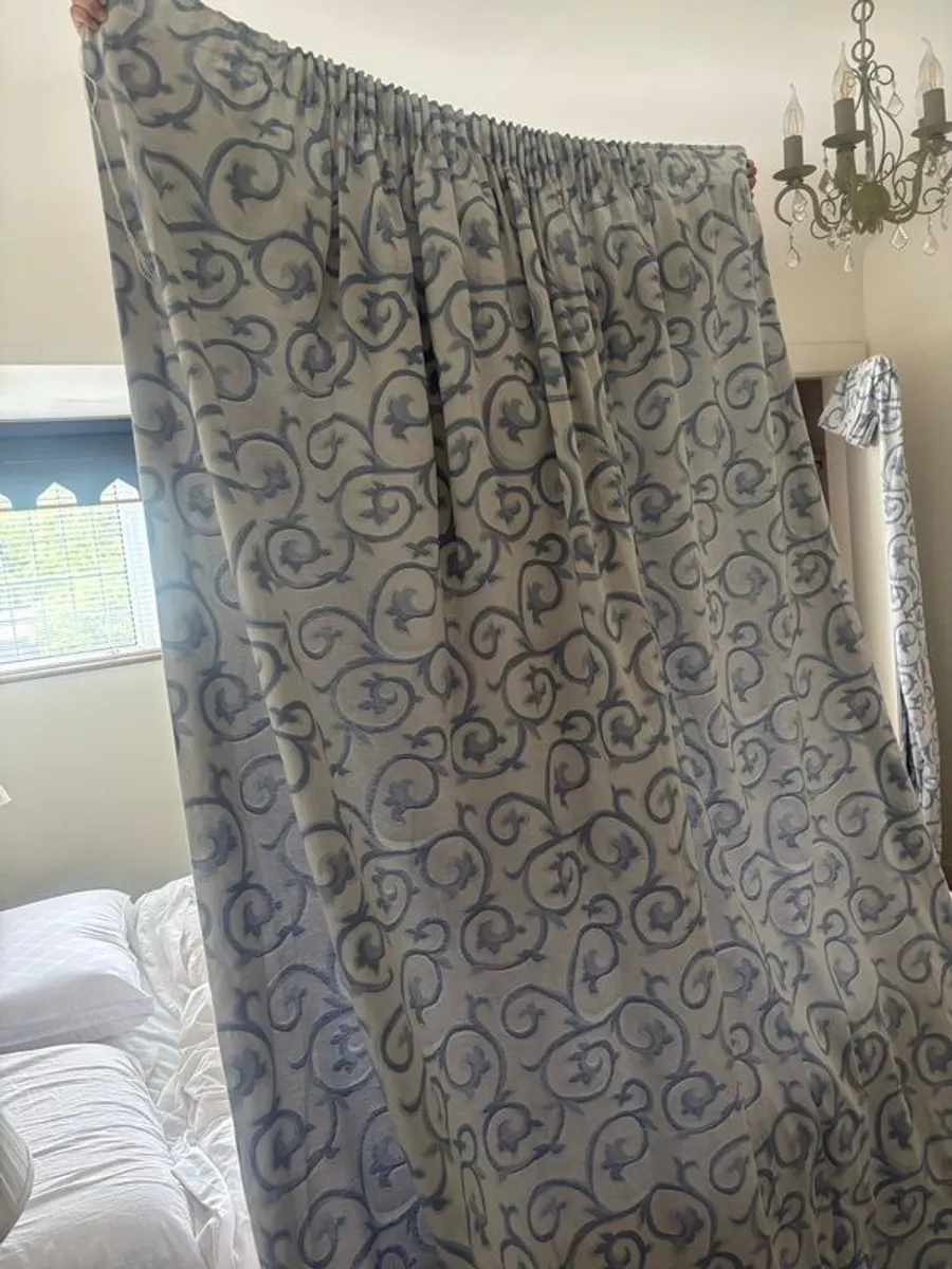 Set of 100% cotton curtains 270cm long - Image 3