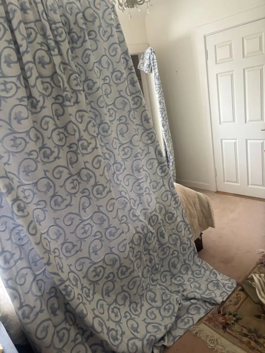 Set of 100% cotton curtains 270cm long - Image 4