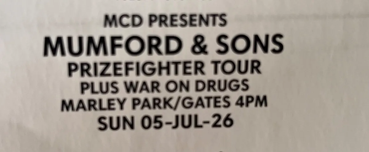 Mumford & Sons Tickets x 2