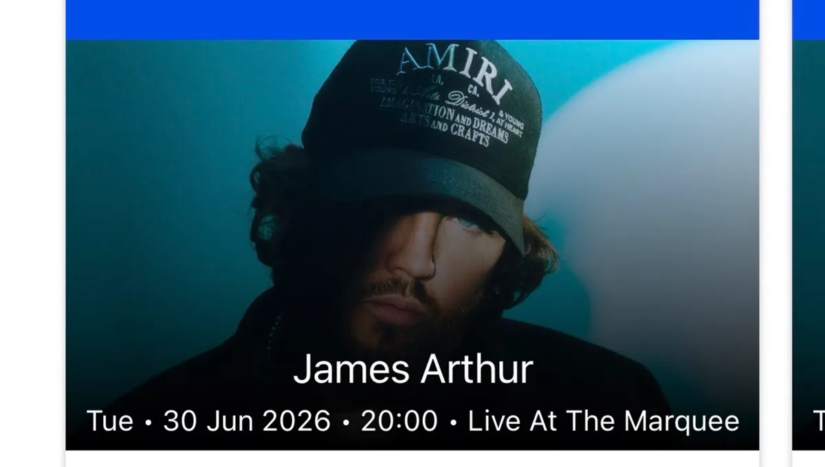 James Arthur Live at the Marquee x2(standing)