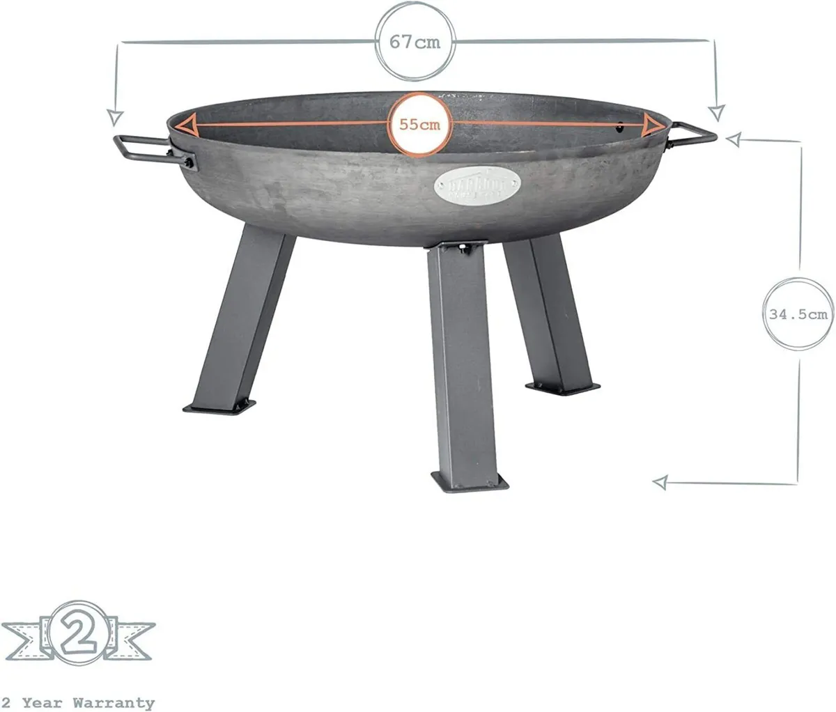 Garden Fire Pit Burner in Raw Iron - Image 4