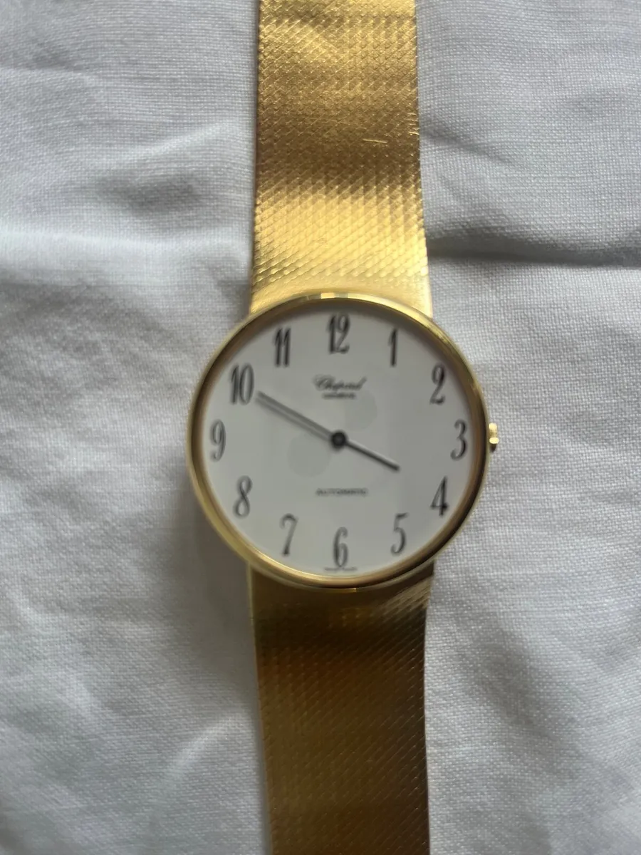 Large Chopard Men’s Gold Watch - Image 1