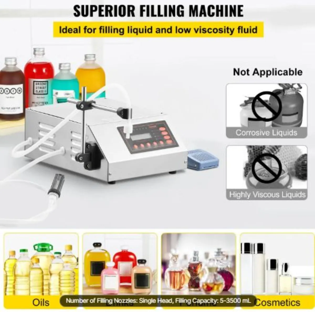 Liquid Filling Machine 5-3500ml GFK-160 LCD Displa - Image 2