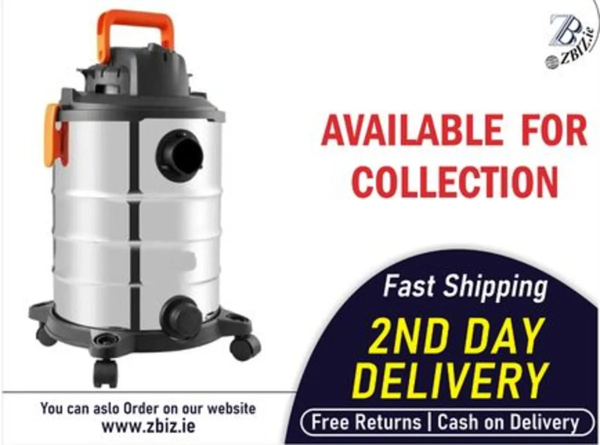 30L Industrial Vacuum Cleaner Wet & Dry - Image 1