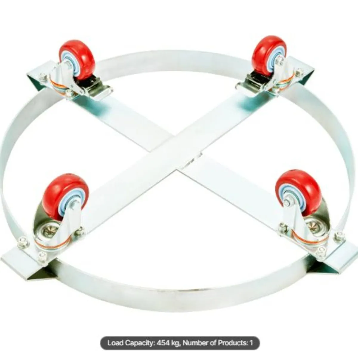 208.2 L Heavy Duty Drum Dolly, 453.6 kg Load - Image 3