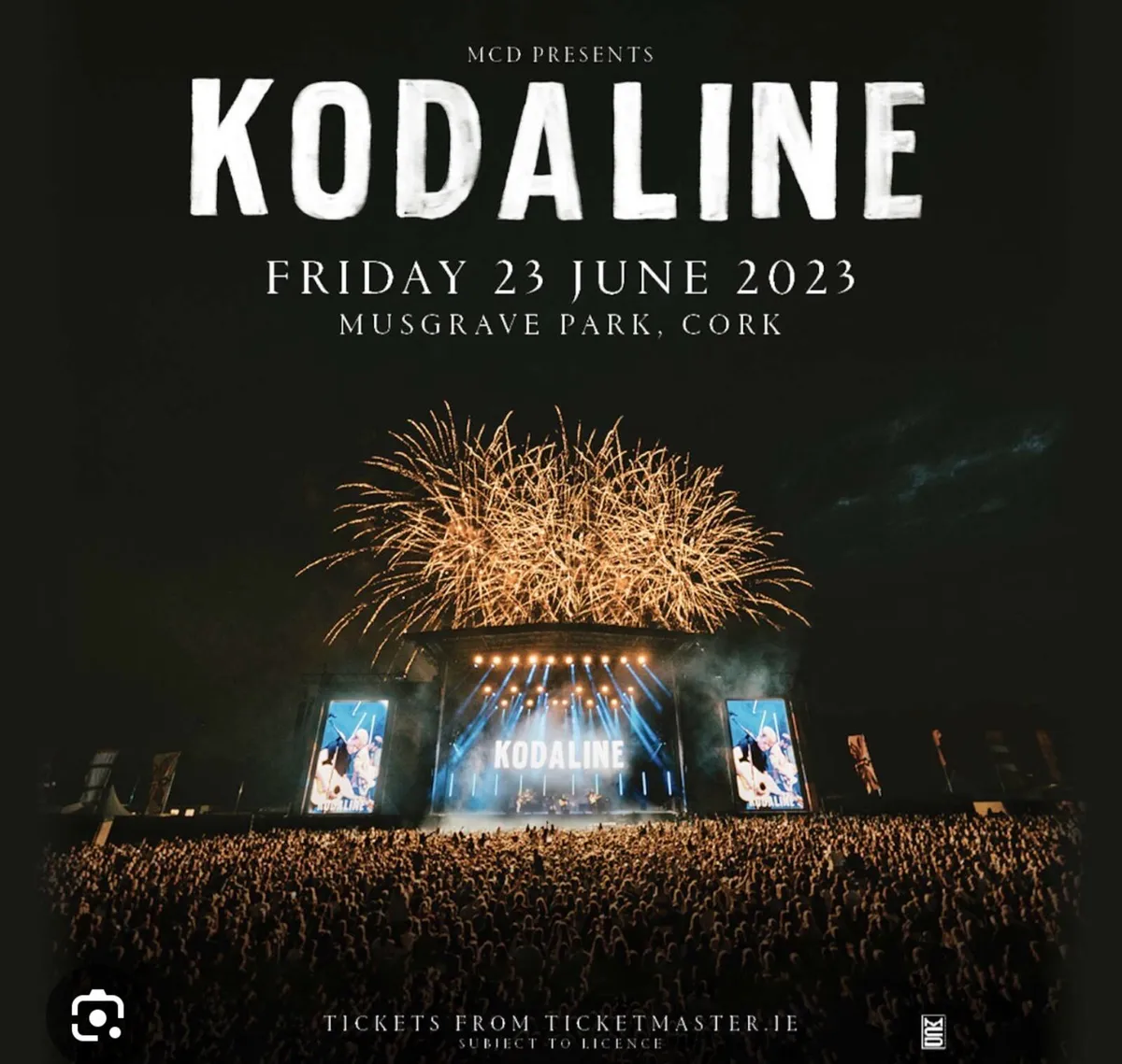 Kodaline Tickets Musgrave Park Cork June 19th