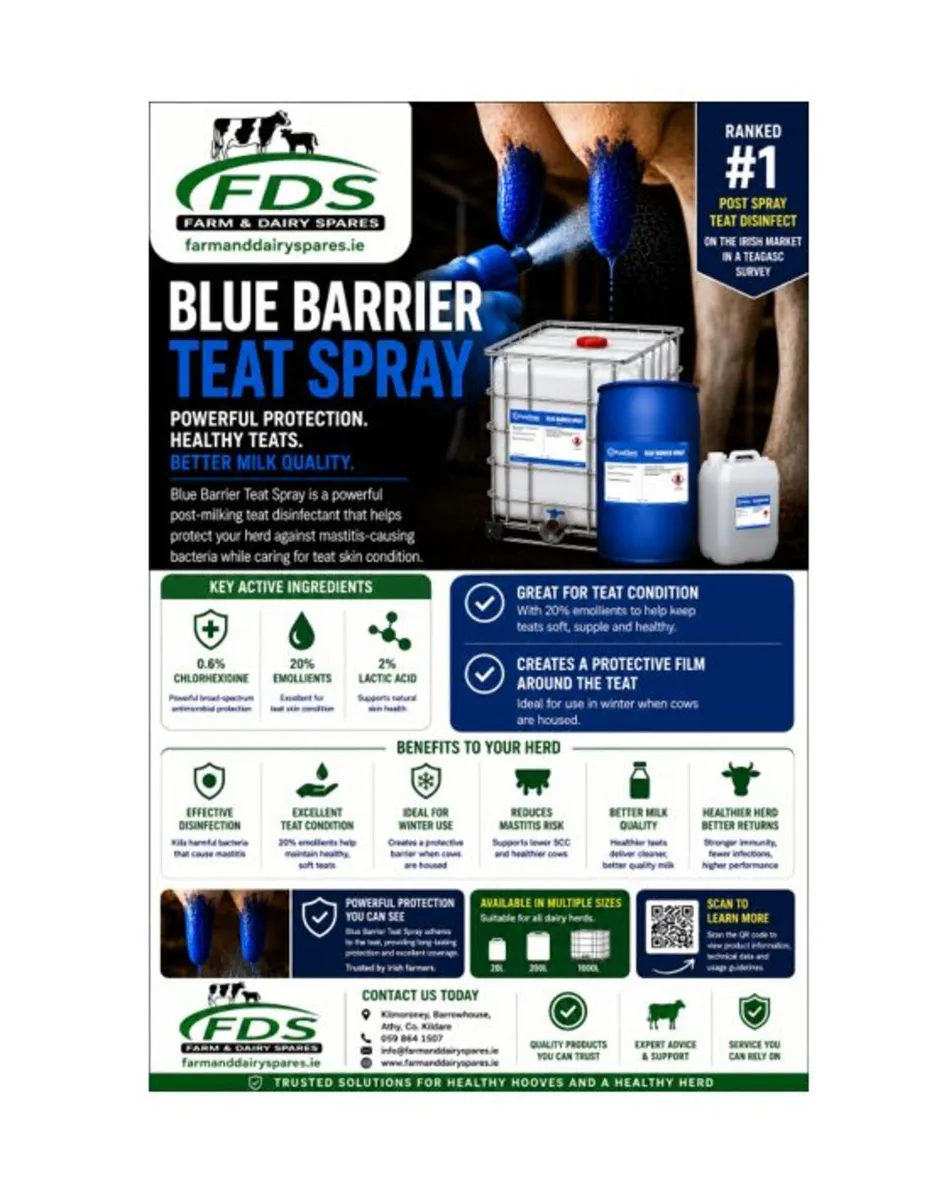 PureChem Blue Barrier teat Dip for sale at FDS - Image 1