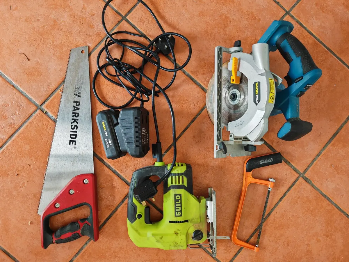 Jig saw circular saw hand saw set