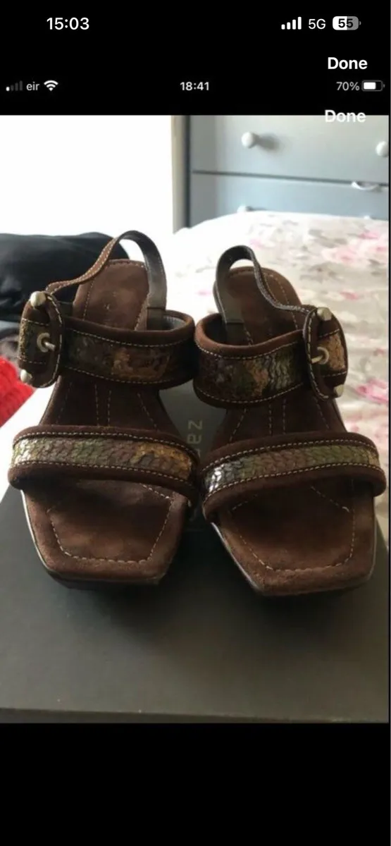 Ladies new wedge sandals size 3 €15 - Image 1