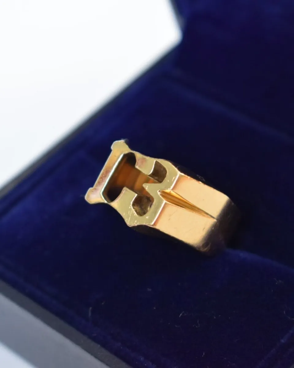 Solid 9ct Gold ‘Lucky 13’ Ring – 13 Grams - Image 2