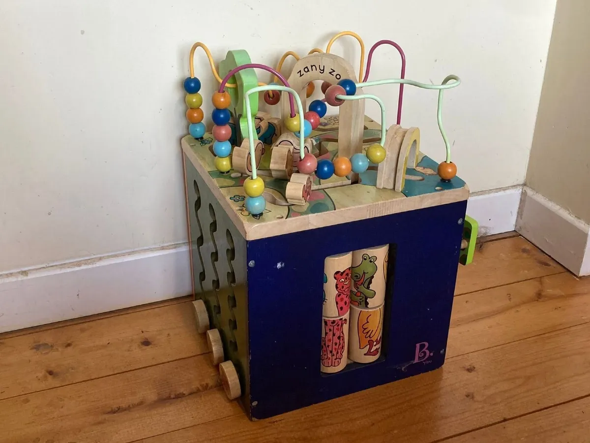 B. toys Zany Zoo Wooden Activity Cube - Image 2