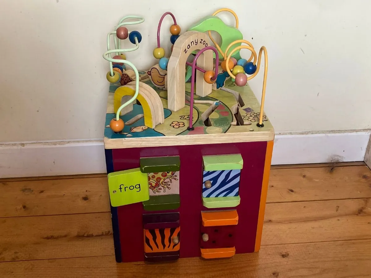 B. toys Zany Zoo Wooden Activity Cube - Image 3