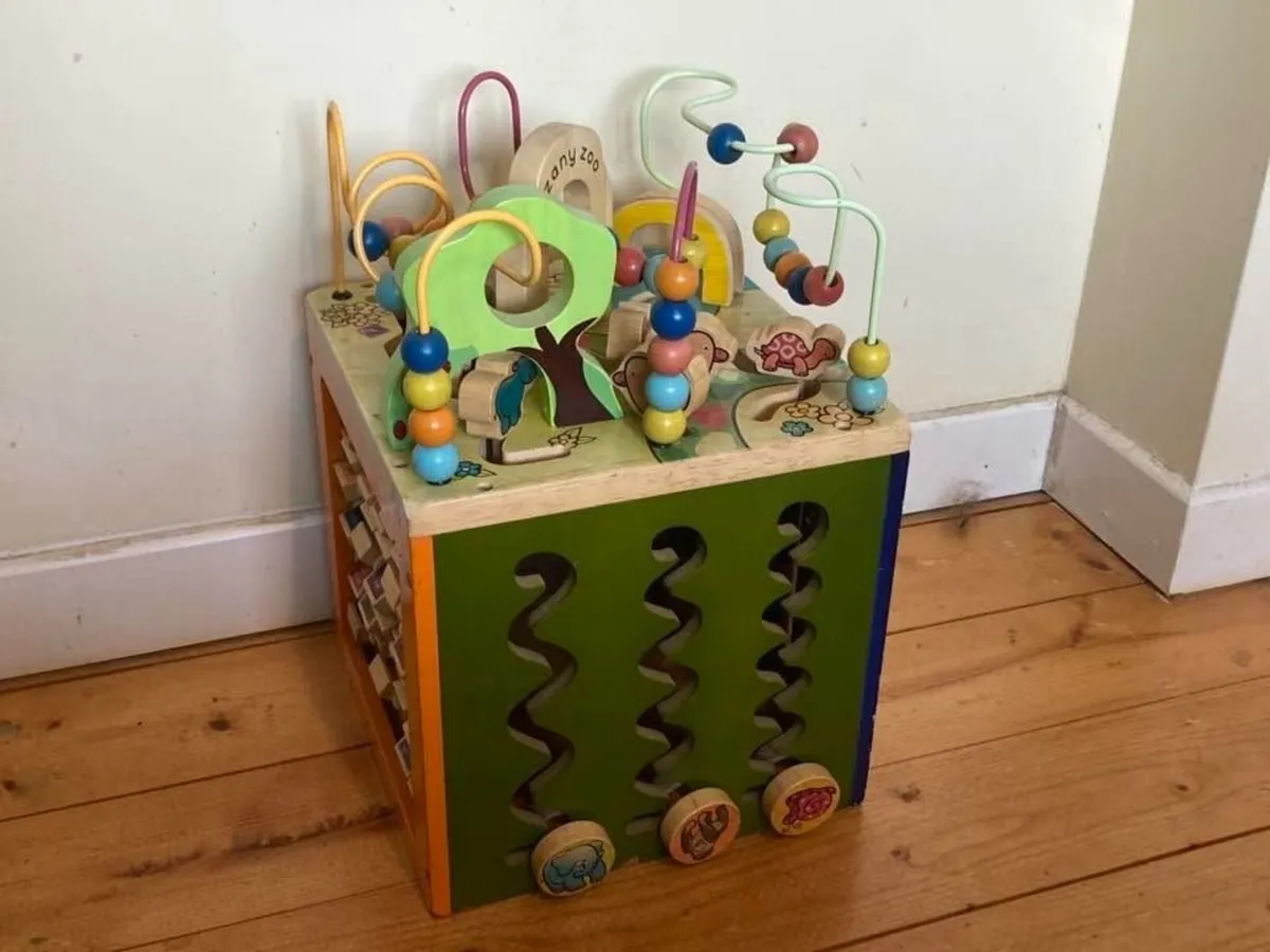 B. toys Zany Zoo Wooden Activity Cube - Image 4