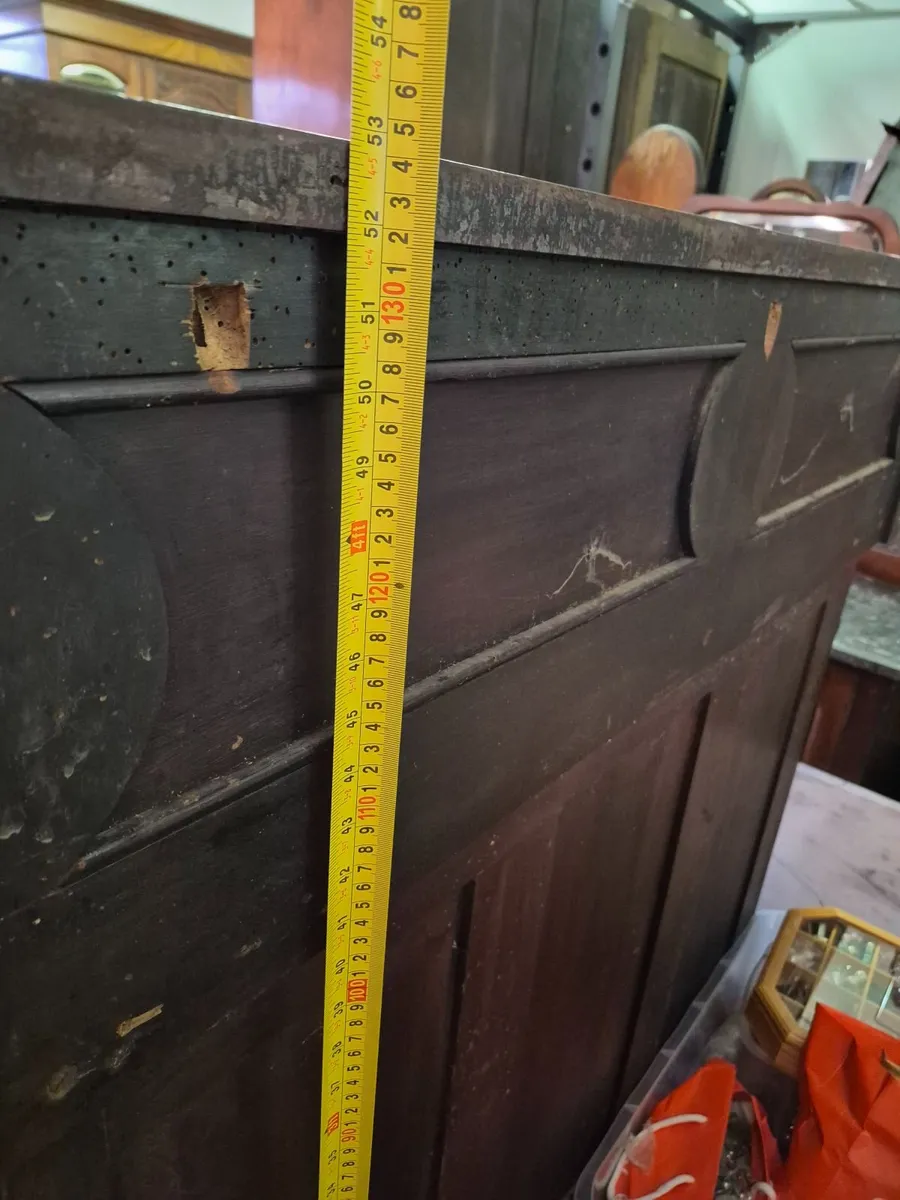 Antique Sideboard Base Walnut Dresser Base - Image 4