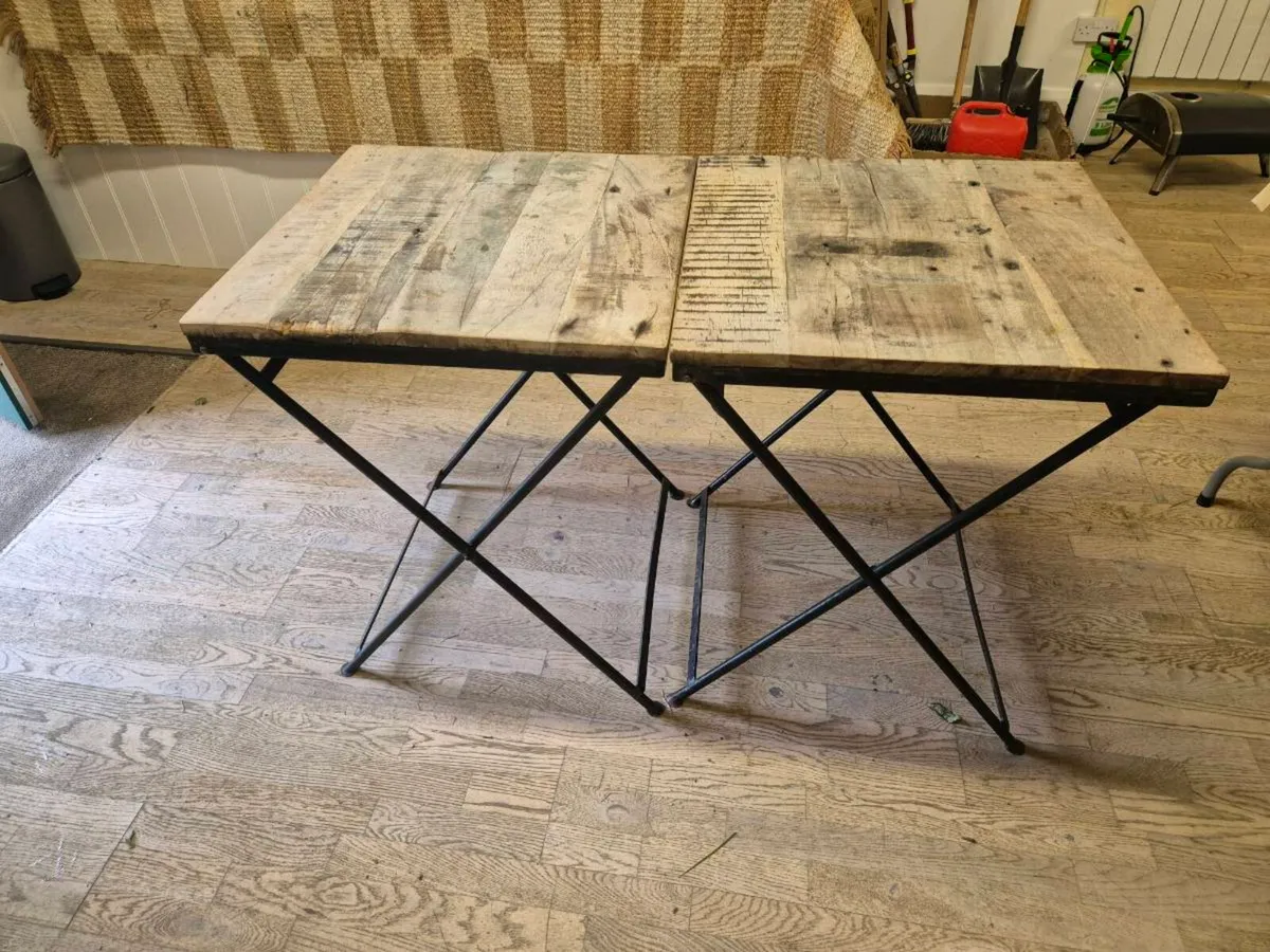 Vintage Style Folding Tables - Image 1