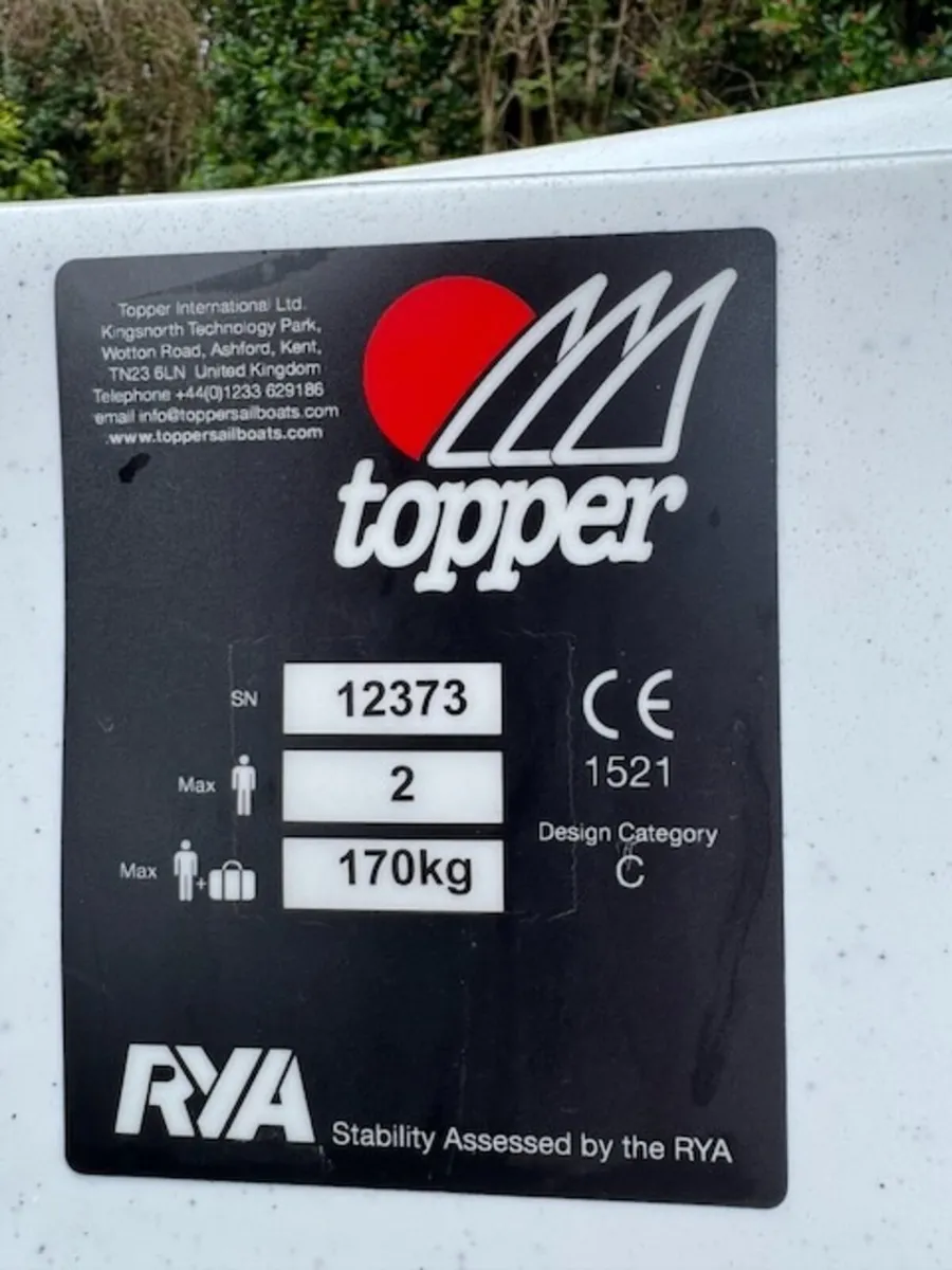 Topper Topaz Uno Plus sailing dinghy 2018 - Image 2
