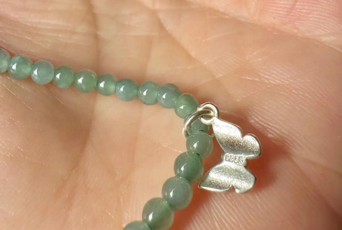 Grade A Guatemala Jadeite Jade Bracelet mixed Silv - Image 2