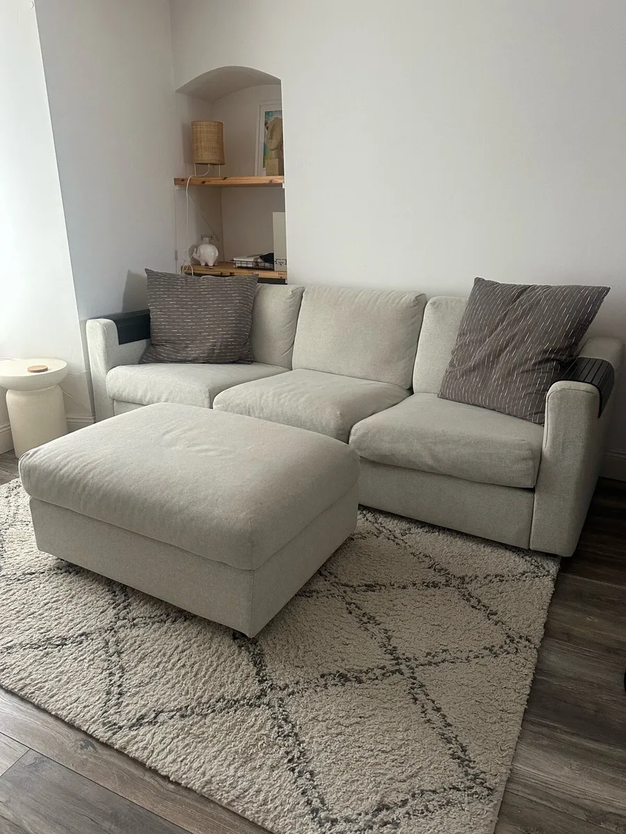 3 Seater Sofa + Ottoman - Image 1