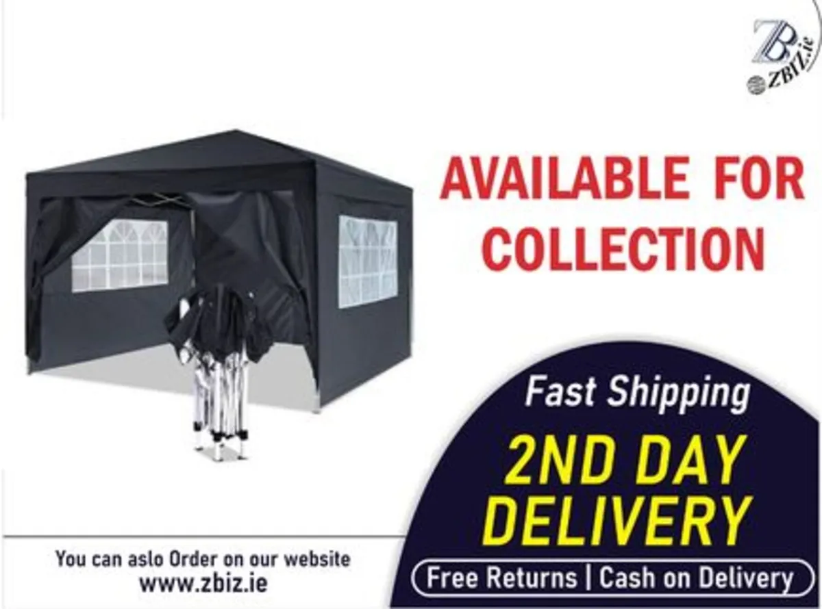 3X3M Gazebo Folding Waterproof, Side Panels - Image 1