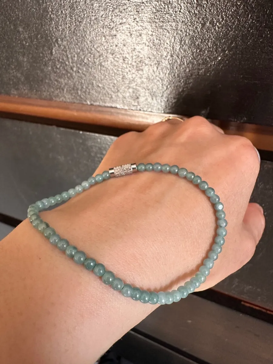 Natural Guatemala Jadeite Jade Bracelet - Image 3