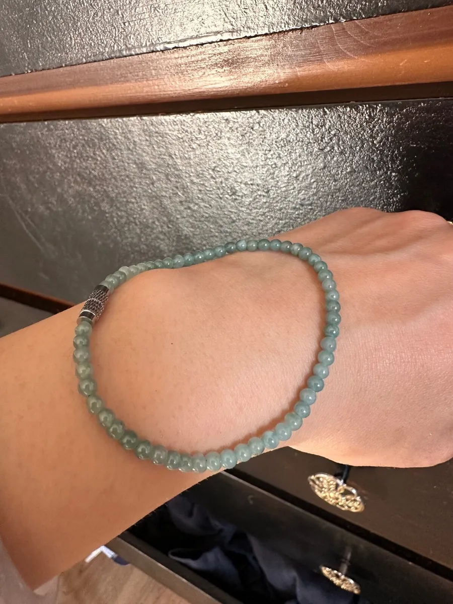 Natural Guatemala Jadeite Jade Bracelet - Image 2