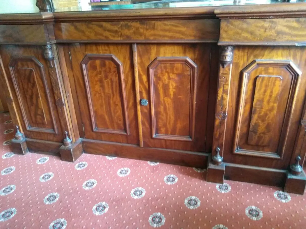 Large antique sideboard with mirror - Image 4