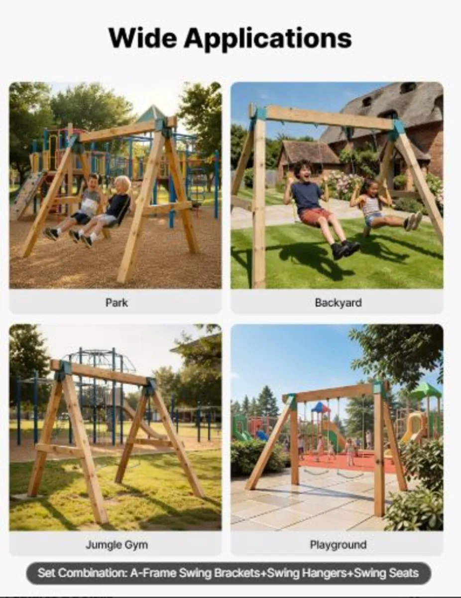 Swing Set Brackets,Heavy-Duty A-frame Set Hardware - Image 4