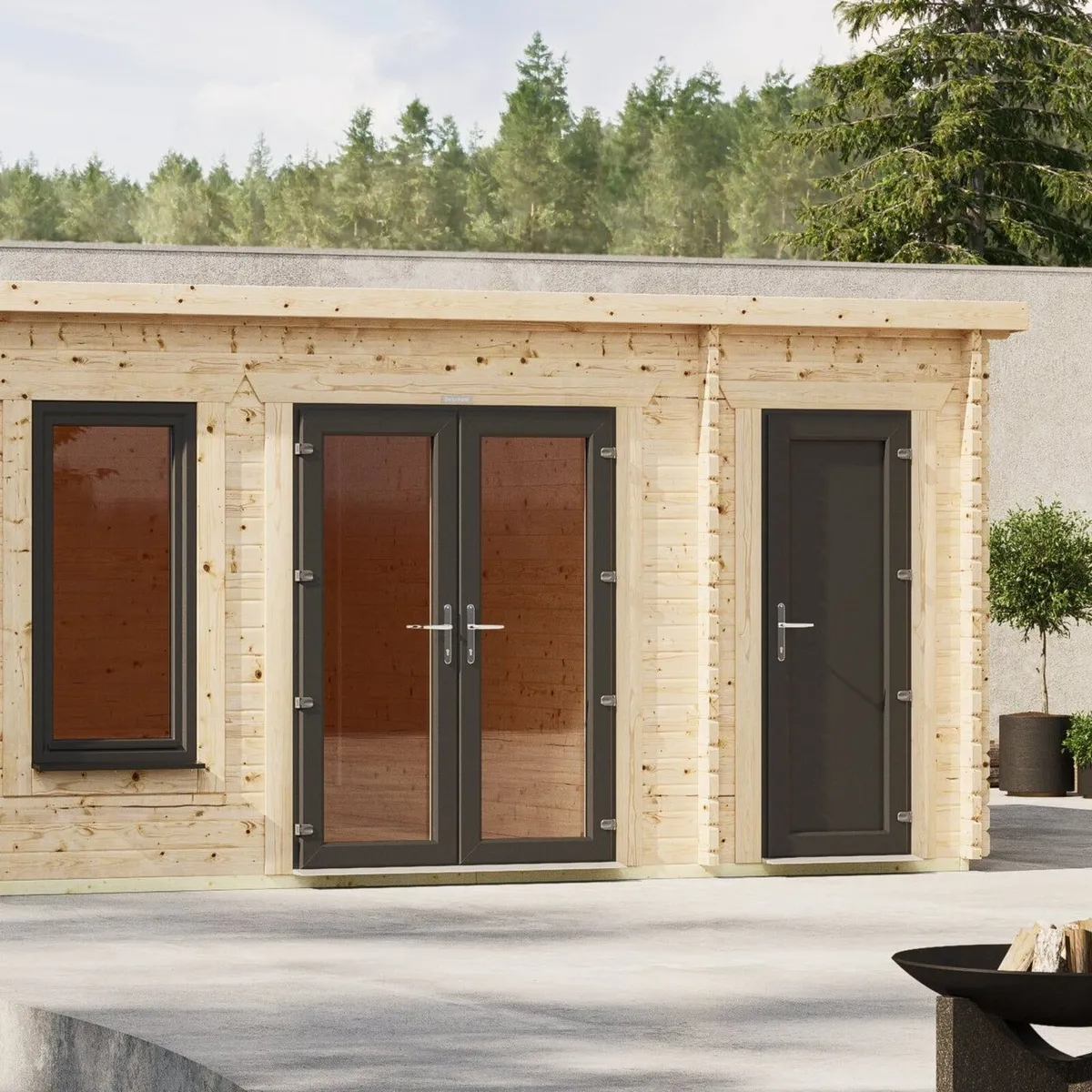 🪵 20×14 Combi Log Cabin with Side Store - Image 3