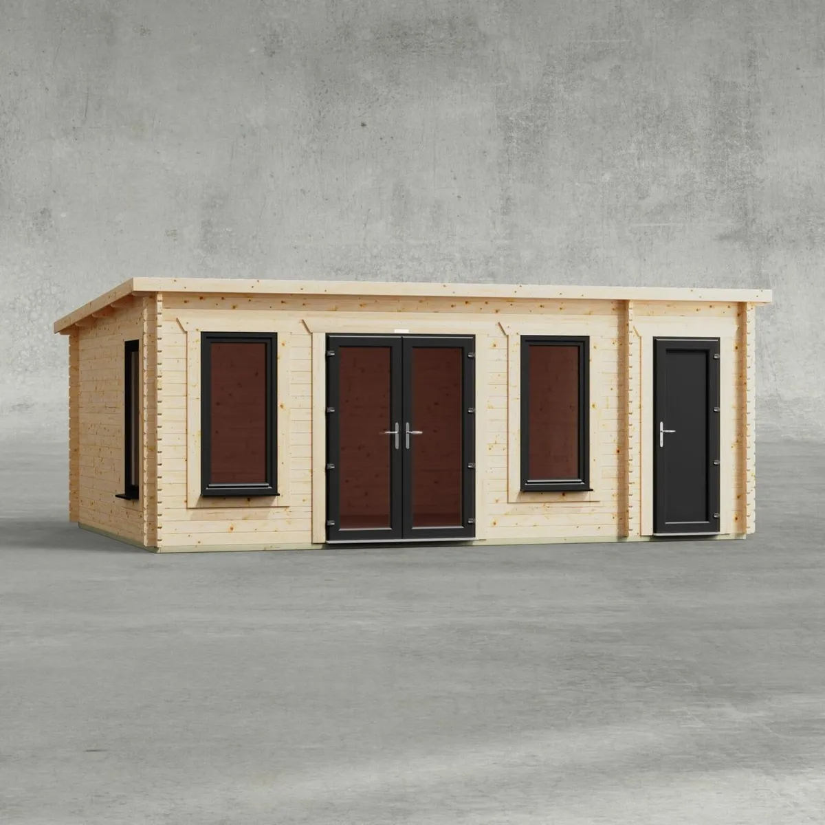 🪵 20×14 Combi Log Cabin with Side Store - Image 1