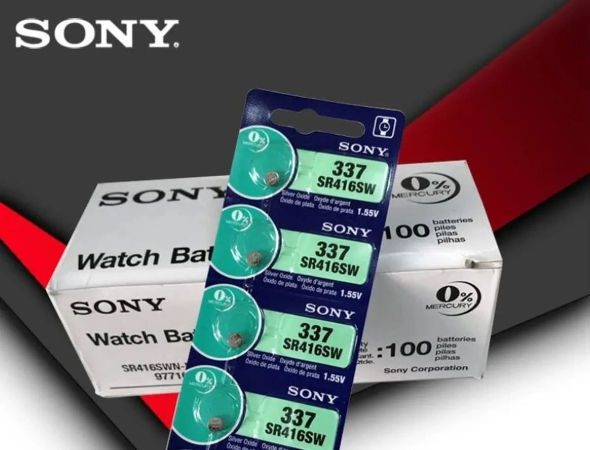 Sony 337 SR416SW Watch Batteries 1.55V 5 Pack - Image 3