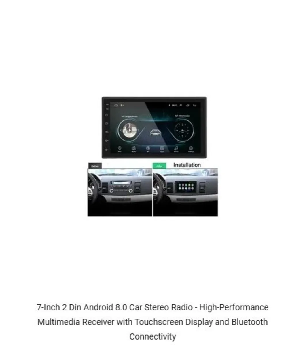 7-Inch 2 Din Android 8.0 Car Stereo Radio - Image 2