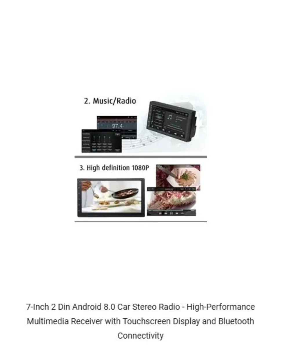 7-Inch 2 Din Android 8.0 Car Stereo Radio - Image 4