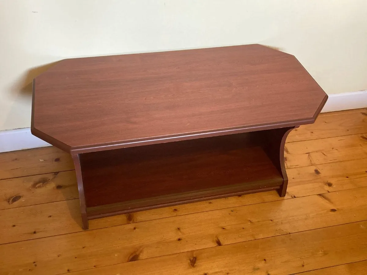 Stylish Coffee Table with Lower Storage Shelf - Image 2
