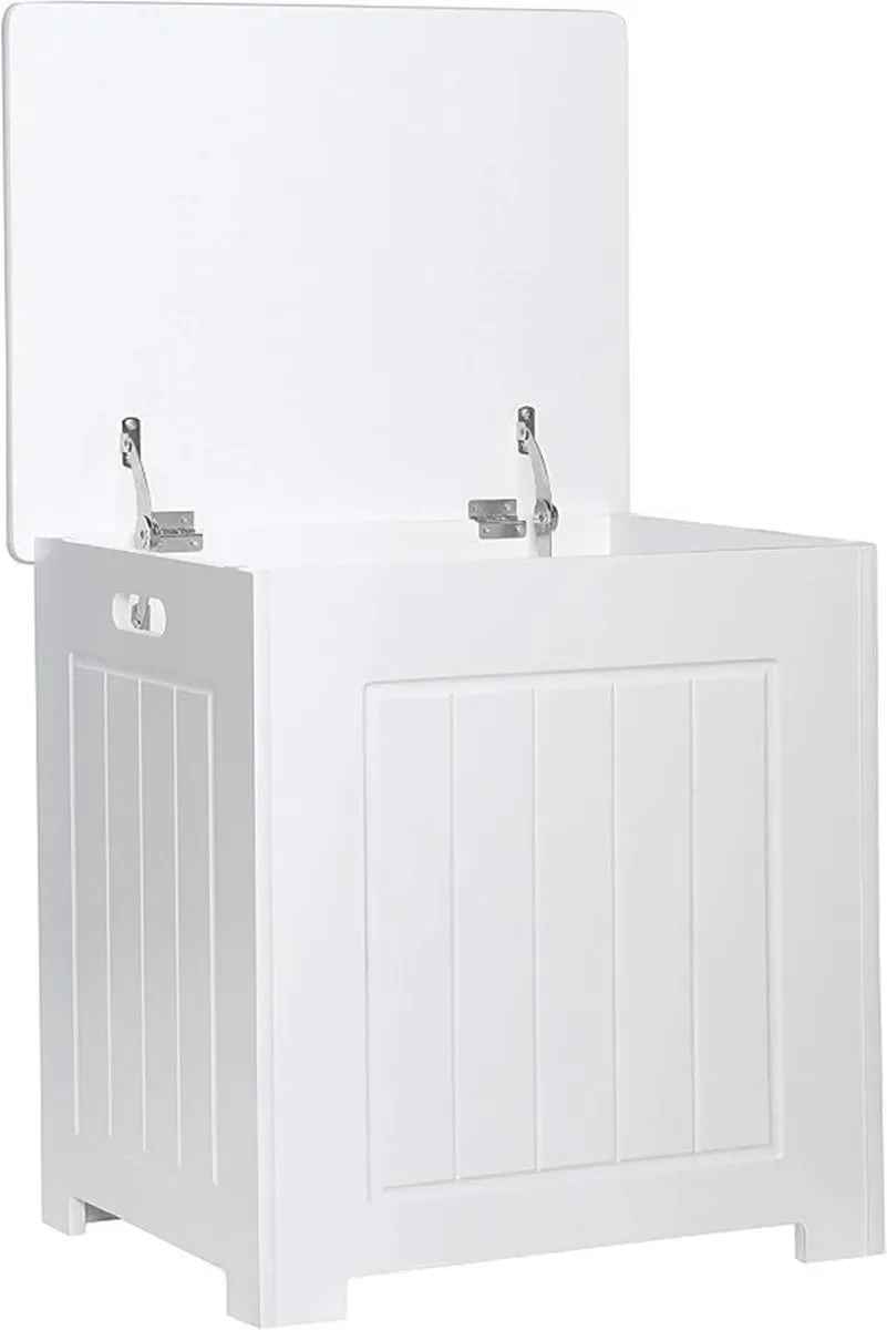 Large Wooden Chest Storage Stool, Laundry Bin - Image 4