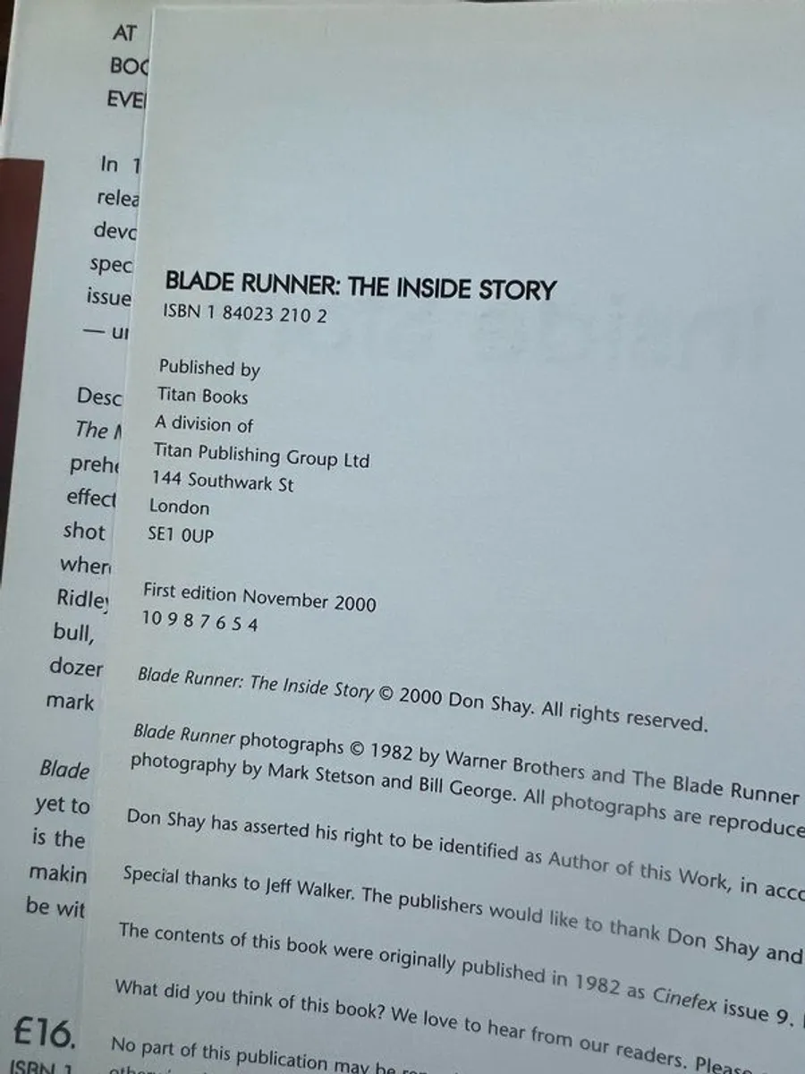 Blade Runner Rare First Edition Out of Print - Image 2