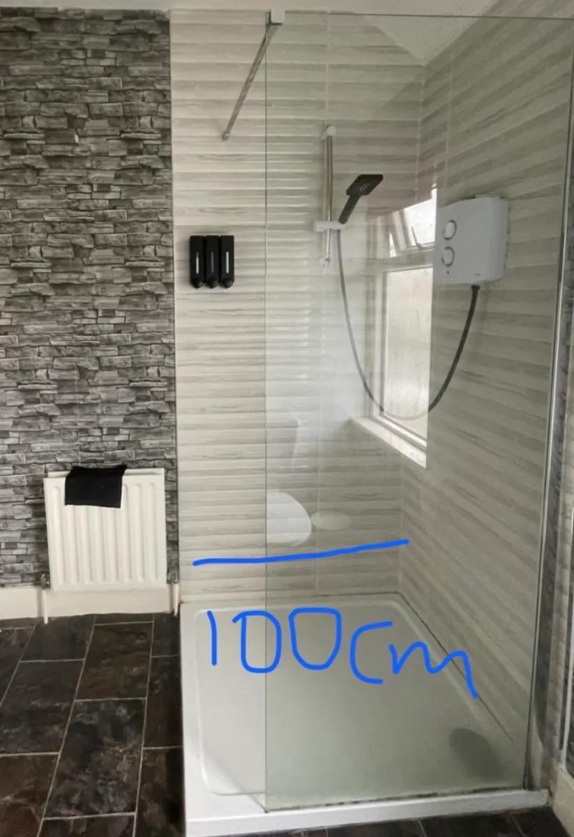 Shower Tray and Glass - Image 1