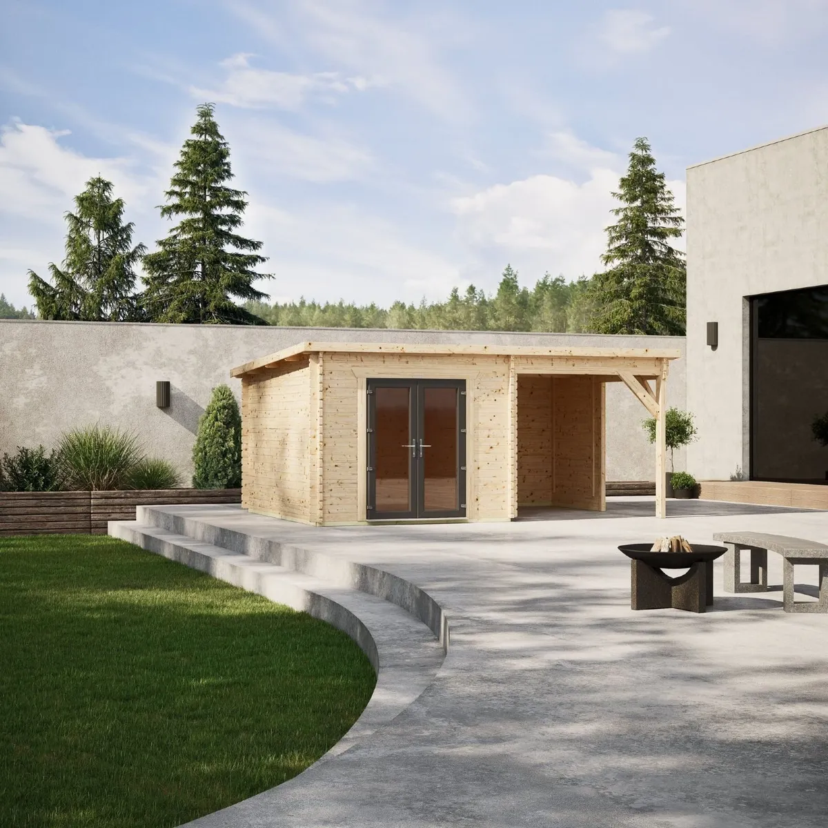 🪵 20×18 Canopy Log Cabin 44mm - Image 1