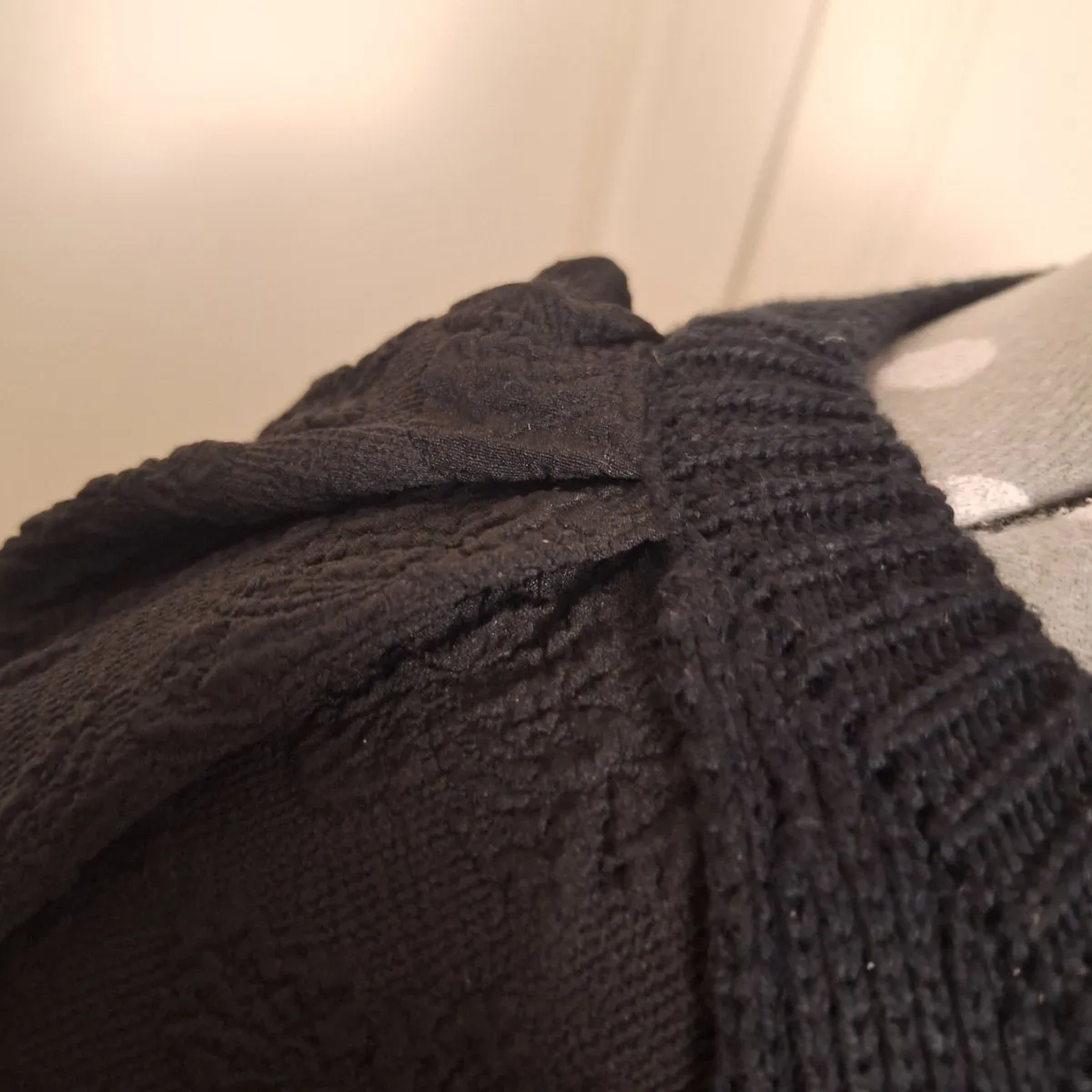 Zara Black Puff Sleeve Dress – Size M - Image 3